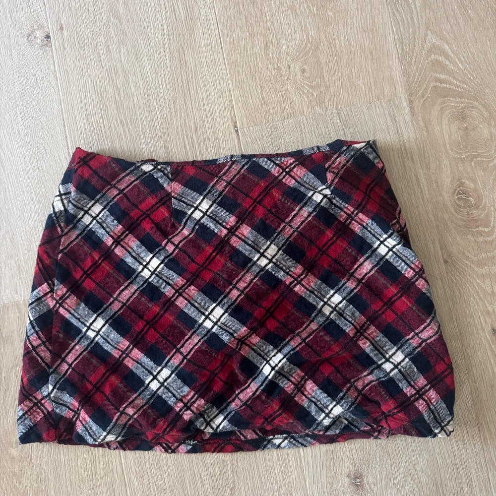 Altar'd State Red and Black Checkered Top